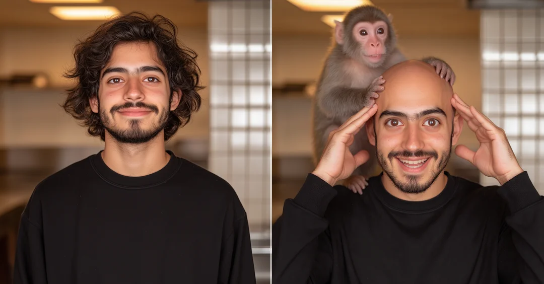 Free AI Monkey Grabbing Hair Video Generator