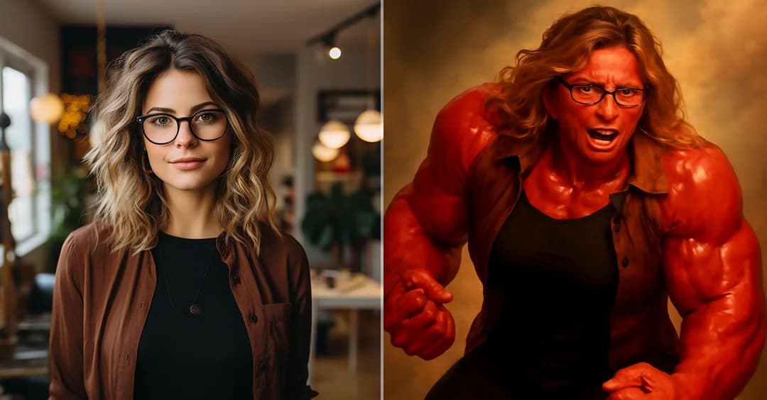 Free AI Red Hulk Transformation