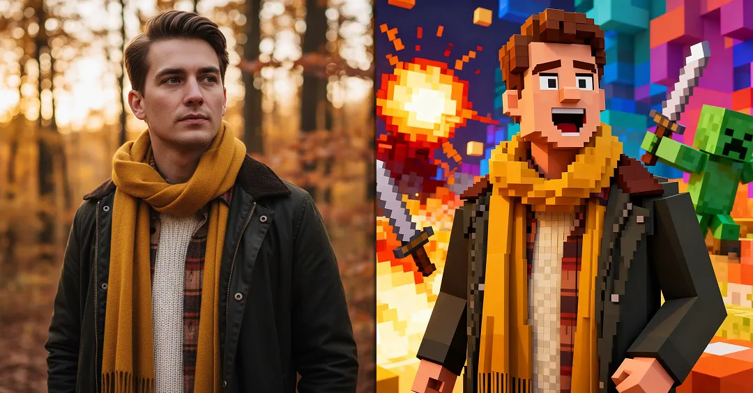 AI Minecraft Thumbnail Effect