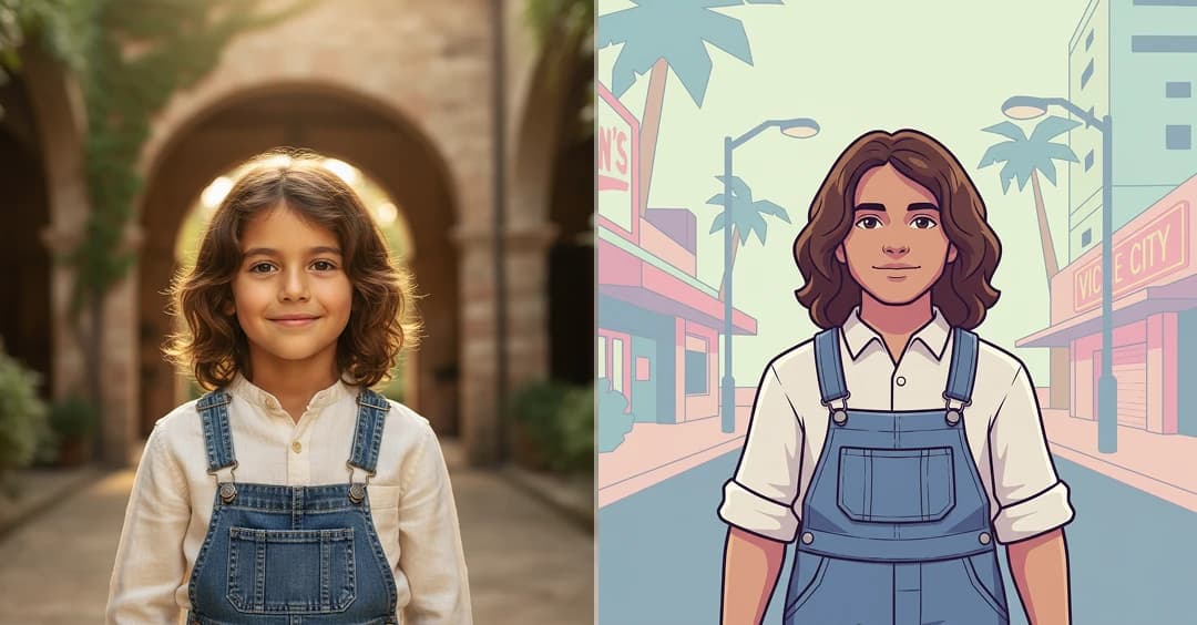 AI PS2 filter retro game character