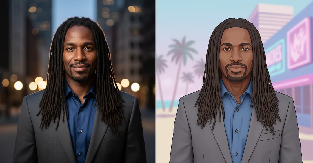 AI PS2 filter game style portrait