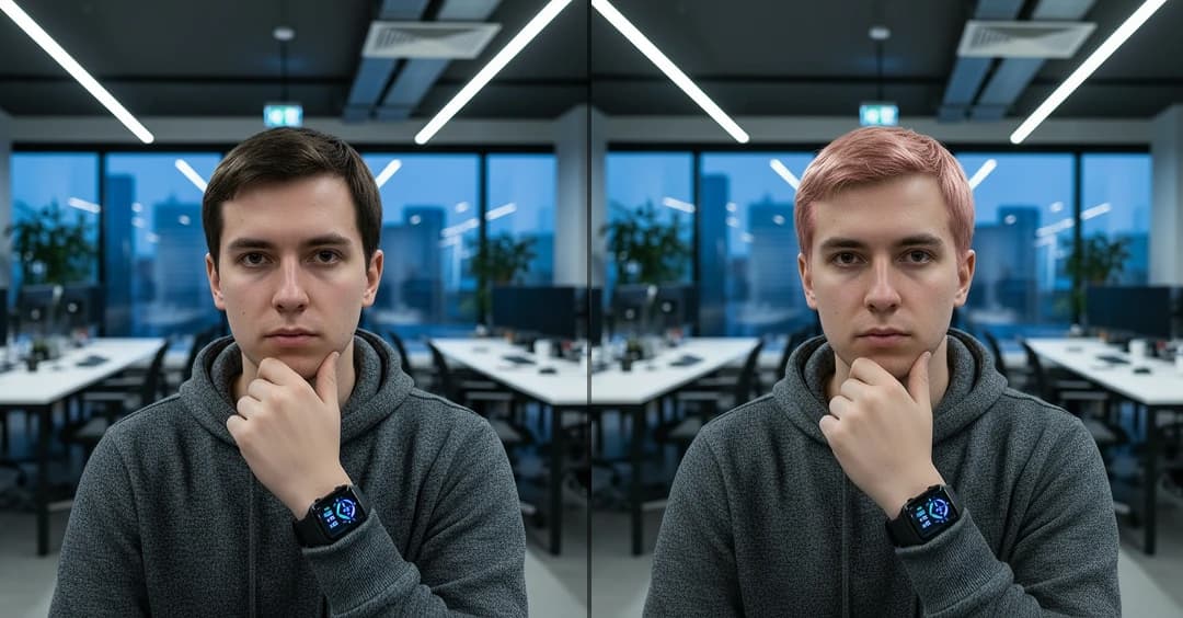 Rose Gold Hair Color Filter