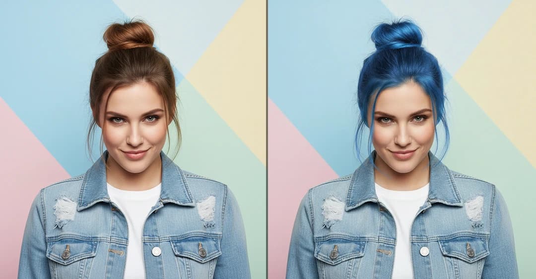 AI Blue Hair Filter