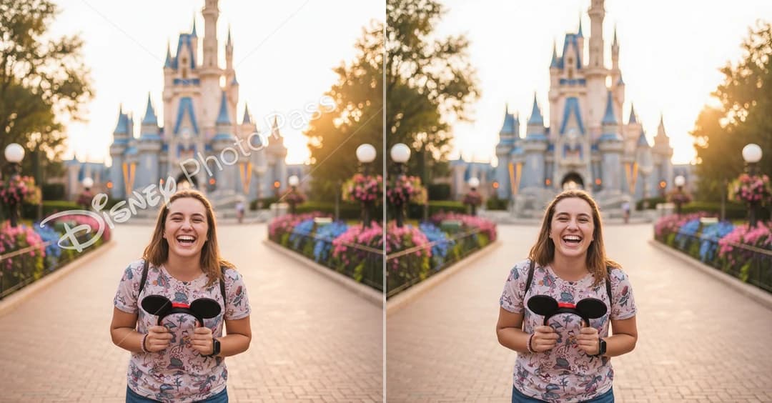 Remove watermark from disney photopass